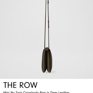 THE ROW Mini Nu Twin Crossbody Bag in Deer Leather